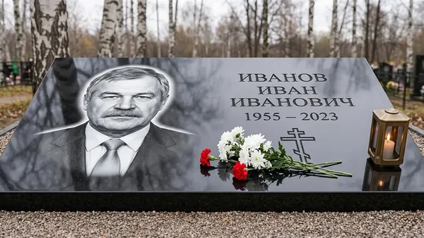 Лазерная гравировка на гранитной плите